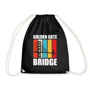 Golden Gate Bridge California San Francisco Bay - Drawstring Bag - black - Front