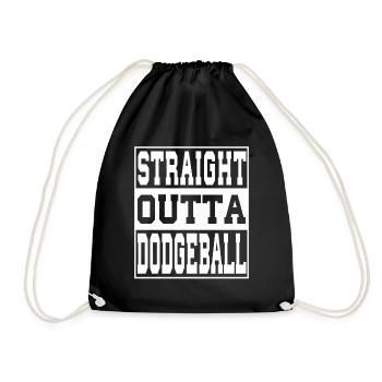 Dodgeball saying funny - Drawstring Bag - black - Front
