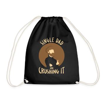 Single Father Daddy Papa Single Parent - Drawstring Bag - black - Front