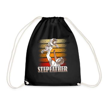 Stiefvater Vatertag Stepdad Stiefpapa - Turnbeutel - Schwarz - Vorne