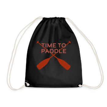 Il est temps de pagayer canoë cadeau de canoë en eau vive - Sac de sport léger - noir - Devant