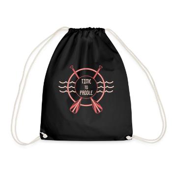 Il est temps de pagayer Canoë Sports nautiques Paddle Paddle Paddle Paddle - Sac de sport léger - noir - Devant