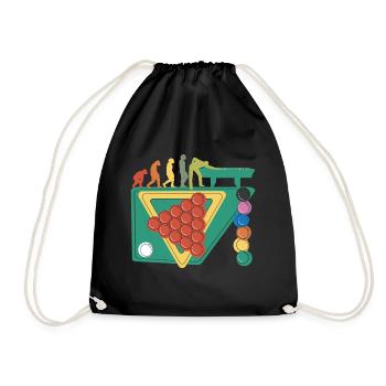 Snooker Game gamer Snooker table Snooker balls - Drawstring Bag - black - Front