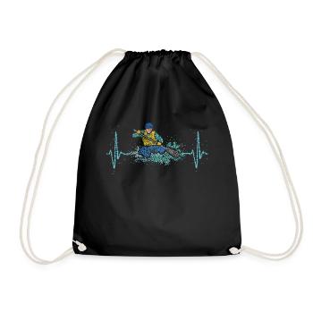 Canoë Rythme cardiaque en eau sauvage Pagayer - Sac de sport léger - noir - Devant