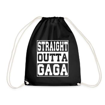 Gaga Ball saying funny - Drawstring Bag - black - Front