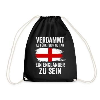 England Engländer Englisches - Turnbeutel - Schwarz - Vorne