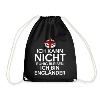England Engländer Englisches - Turnbeutel - Schwarz - Vorne