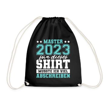 Master 2023 Abschluss Geschenk Studium Absolvent - Turnbeutel - Schwarz - Vorne