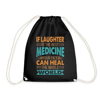 Si le rire est le meilleur remède - Sarcastic Wi - Sac de sport léger - noir - Devant