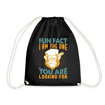 Fun Fact: I Am The One You Are Looking For - Witze - Turnbeutel - Schwarz - Vorne