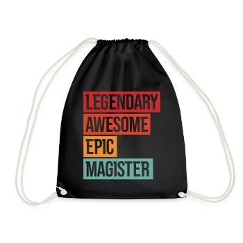 Legendary Awesome Epic Master - Turnbeutel - Schwarz - Vorne