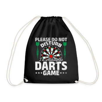 Please do not disturb I watch the darts game - Drawstring Bag - black - Front