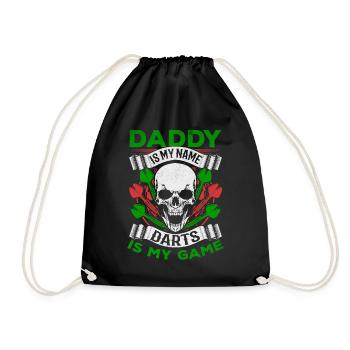Papa est mon nom Fléchettes est mon jeu Je - Sac de sport léger - noir - Devant
