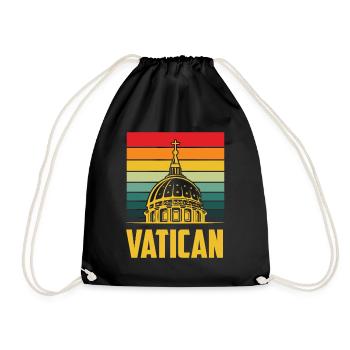 Vatikan Kirchenspitze Italien Rom - Turnbeutel - Schwarz - Vorne