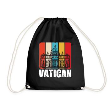 Vatikan Kirche Italien Rom - Turnbeutel - Schwarz - Vorne