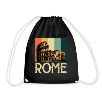 Kolosseum Römer Gladiatoren Italien Antik - Turnbeutel - Schwarz - Vorne