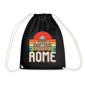 Rom Vatikan Italien Römer Sunrise italienisch - Turnbeutel - Schwarz - Vorne