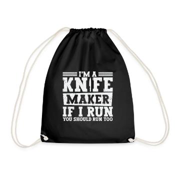 Knifemaking Knife Making Bladesmith Smithing Knife - Drawstring Bag - black - Front