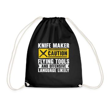 Knifemaking Knife Making Bladesmith Smithing Knife - Drawstring Bag - black - Front