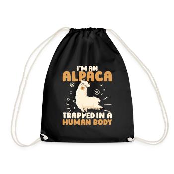 I'm An Alpaca Trapped In A Human Body Huacaya - Sac de sport léger - noir - Devant