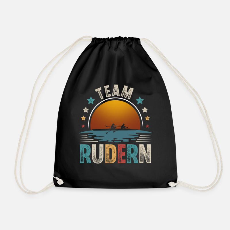 Rudern Ruderer Ruderboot Team - Turnbeutel - Schwarz