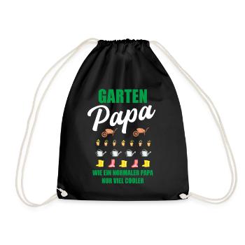 Garten Papa Lustiger Spruch Geschenk Herren - Turnbeutel - Schwarz - Vorne