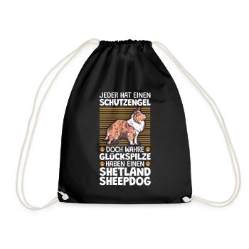 Mein Shetland Sheepdog ist mein Schutzengel - Turnbeutel - Schwarz - Vorne