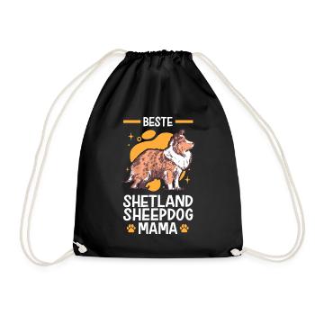 Beste Shetland Sheepdog Mama Shetland Sheepdog - Turnbeutel - Schwarz - Vorne