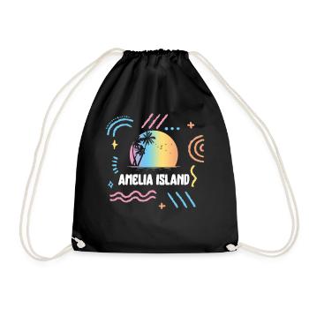 Amelia Island Florida Vacation Family - Drawstring Bag - black - Front