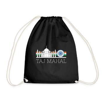 Taj Mahal Tourist Asien Indien - Turnbeutel - Schwarz - Vorne