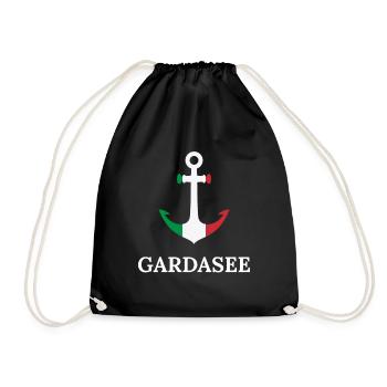 Lac de Garde Voile Italie Conception d’ancre pour les marins - Sac de sport léger - noir - Devant