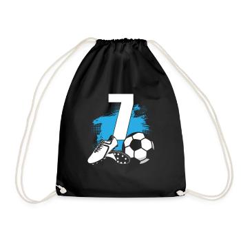 Soccer Ball 7 Years Old Footballer - Drawstring Bag - black - Front