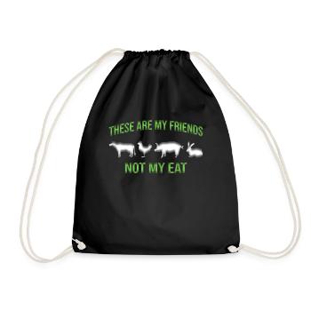 Dicton végétarien végétalien - Sac de sport léger - noir - Devant