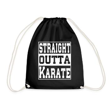 Karate Spruch lustig - Turnbeutel - Schwarz - Vorne