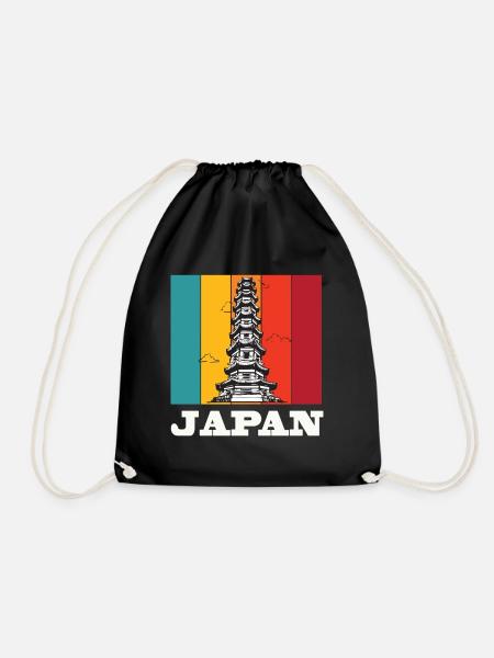 Japan Tokio Tower Asien Tempel - Turnbeutel - Schwarz