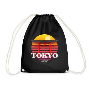 Tokyo Japan Temple Tourist Asia Japanese - Drawstring Bag - black - Front