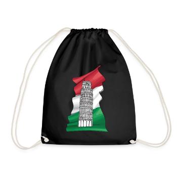 Tour penchée de Pise Italie Toscane Florence - Sac de sport léger - noir - Devant