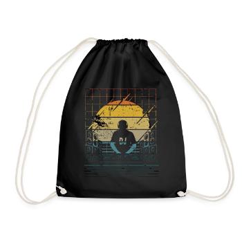 Disc Jockey DJ Rave Synthesizer Gift CD Mixer - Drawstring Bag - black - Front