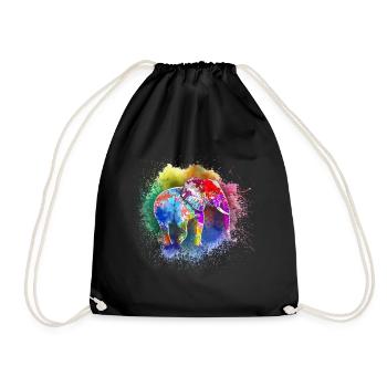 Cadeau d’éléphant pour Proboscis Africa Wilderness Zoo - Sac de sport léger - noir - Devant