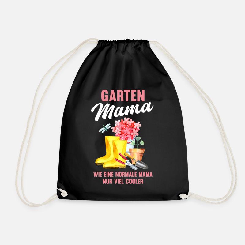 Garten Mama Lustiger Spruch Geschenk Damen - Turnbeutel - Schwarz