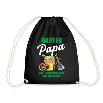 Garten Papa Lustiger Spruch Geschenk Herren - Turnbeutel - Schwarz - Vorne