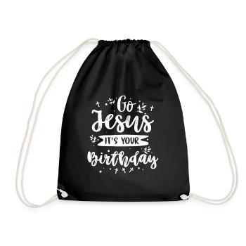 Christianity God Jesus Gift Church Religion - Drawstring Bag - black - Front