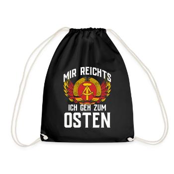 Ostdeutschland Geschenk Osten Ossi DDR Ostalgie - Turnbeutel - Schwarz - Vorne