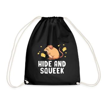Souris Souris Cadeau Rat Rongeur Souris Souris Lousemaus - Sac de sport léger - noir - Devant