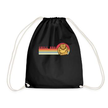 Chill Bro Dogfather Dog Daddy Dog Mom Dog Lover - Drawstring Bag - black - Front