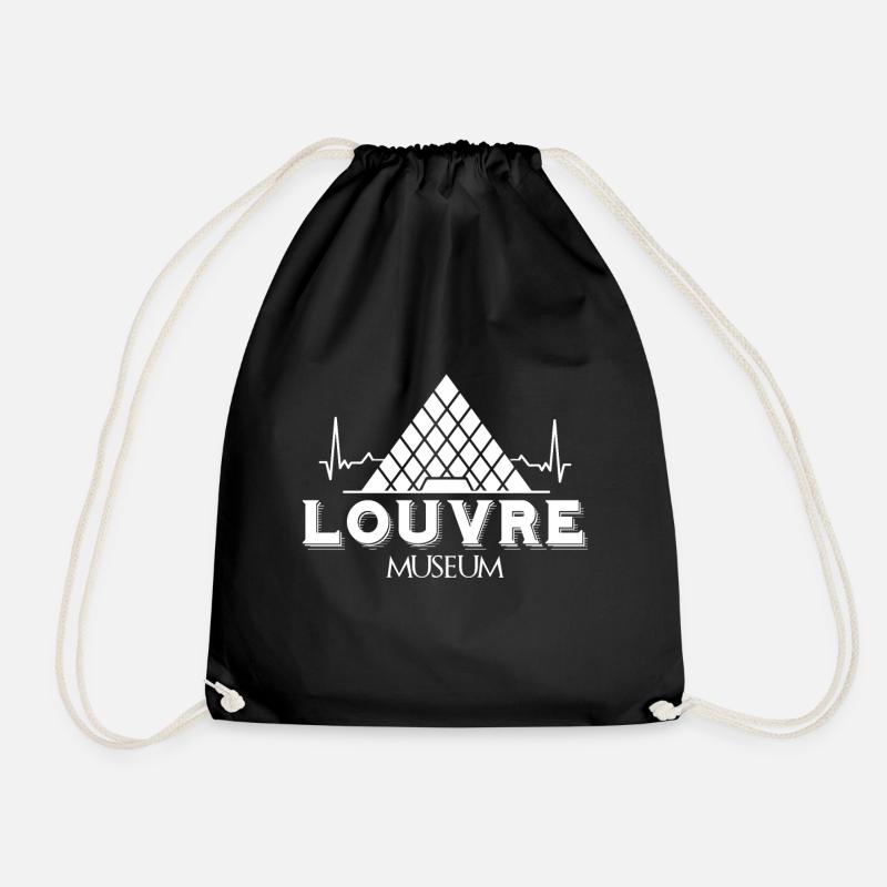 Louvre Museum Herzschlag Paris Kunst Frankreich - Turnbeutel - Schwarz