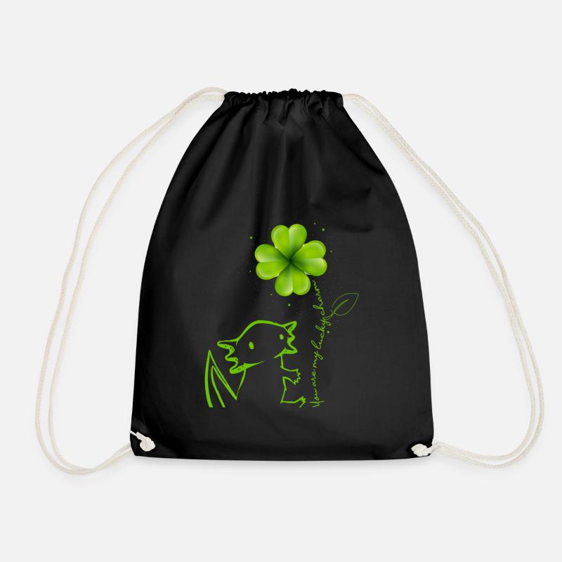 Tu es mon porte-bonheur Axolotl cloverleaf - Sac de sport léger - noir