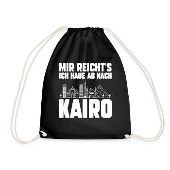 Mir reichts ich haue ab nach Kairo - Turnbeutel - Schwarz - Vorne