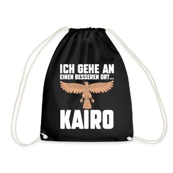 Ich gehe an einen besseren Ort Kairo - Turnbeutel - Schwarz - Vorne