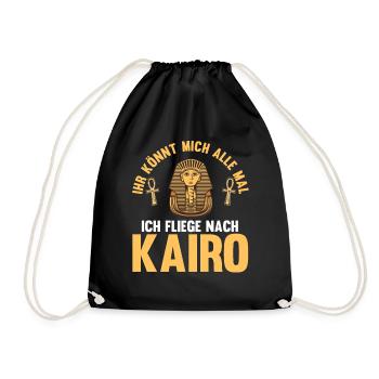 Ihr könnt mich alle mal ich fliege nach Kairo - Turnbeutel - Schwarz - Vorne